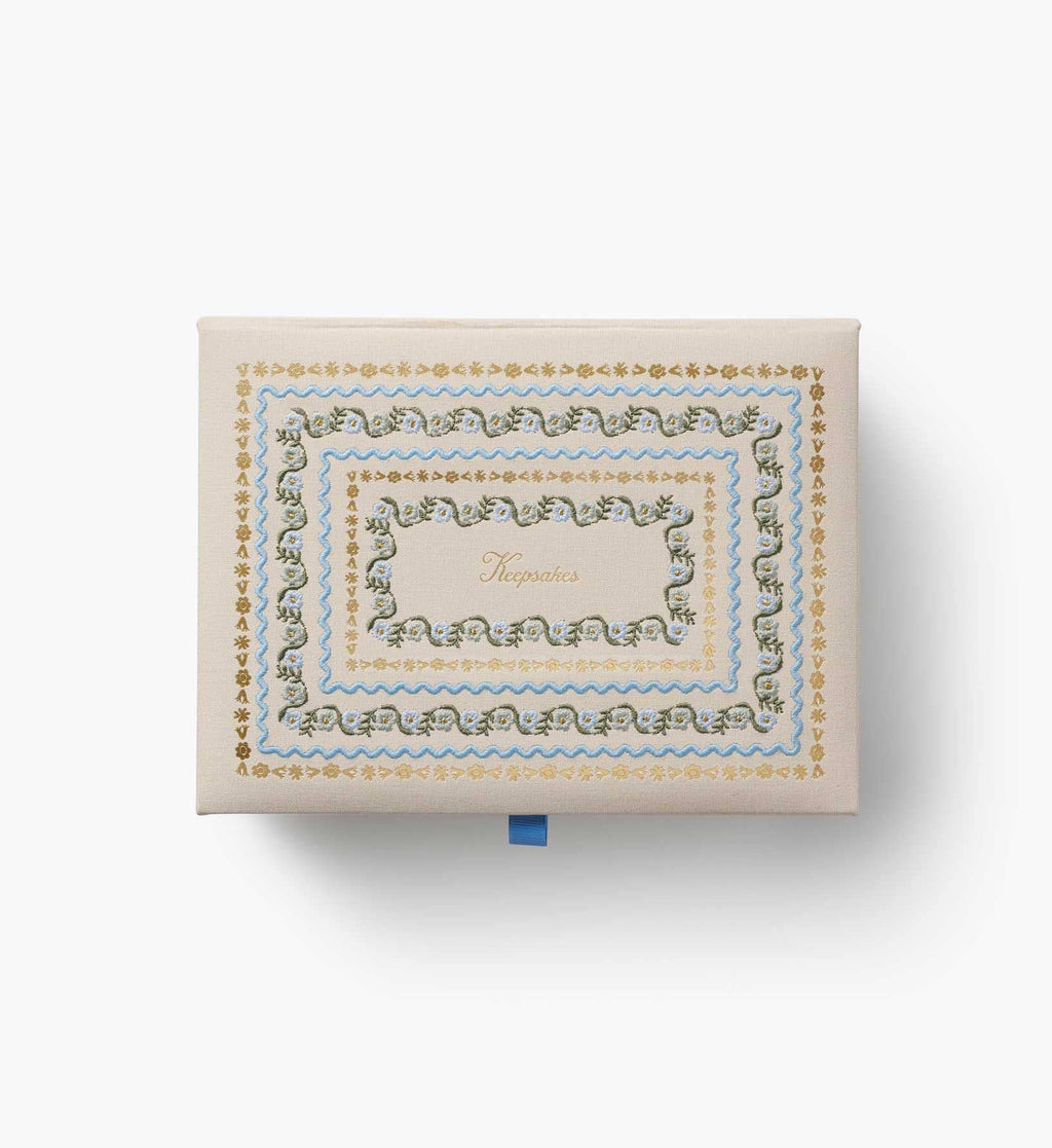 Delphine Large Embroidered Keepsake Box